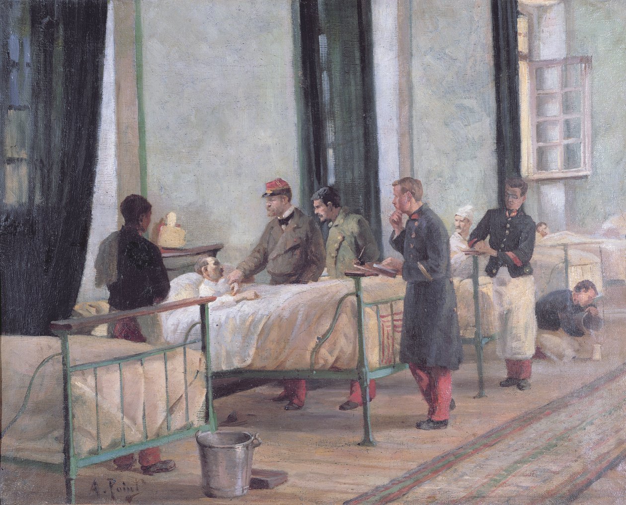Látogatás a Philippeville-i kórházban 1880-ban alkotó: Armand Point