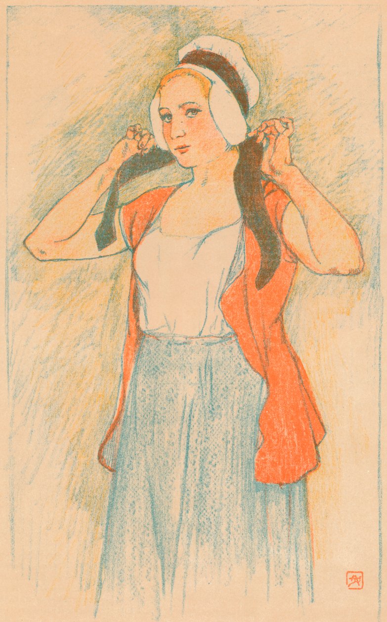 Armand Rassenfosse autolitográfiája, 1898 alkotó: Armand Rassenfosse