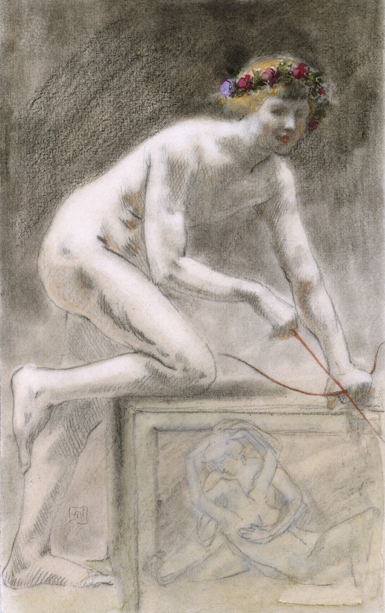 Eros (szén papíron) alkotó: Armand Rassenfosse
