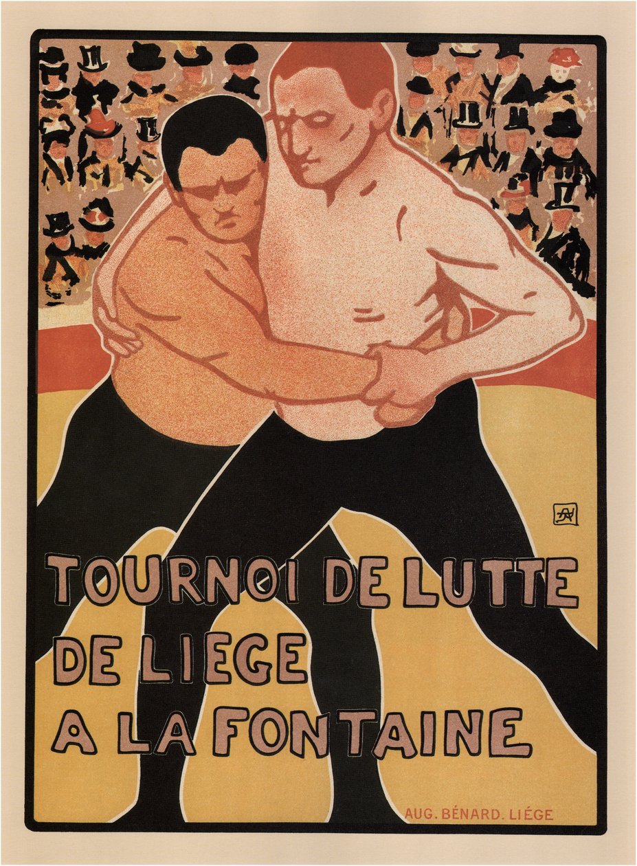 Birkózótorna, Liège, 1899 alkotó: Armand Rassenfosse
