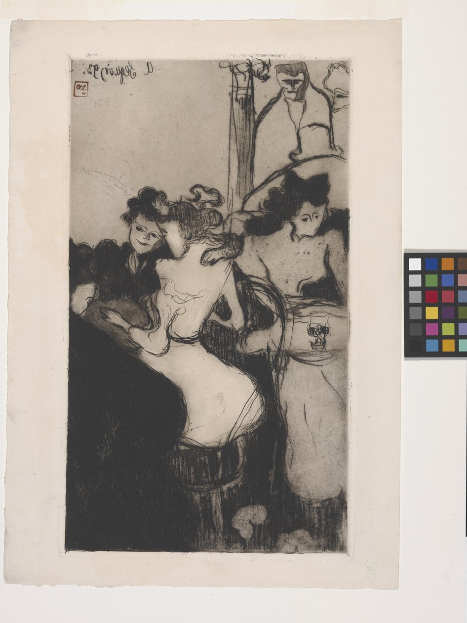 Le Bar (The Bar) (rézkarc, puha őrölt rézkarc, akvatinta és rulett) alkotó: Armand Séguin
