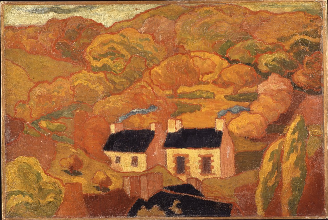 Két nádfedeles házikó (Les deux chaumieres) 1893-94 körül (olaj, vászon) alkotó: Armand Séguin