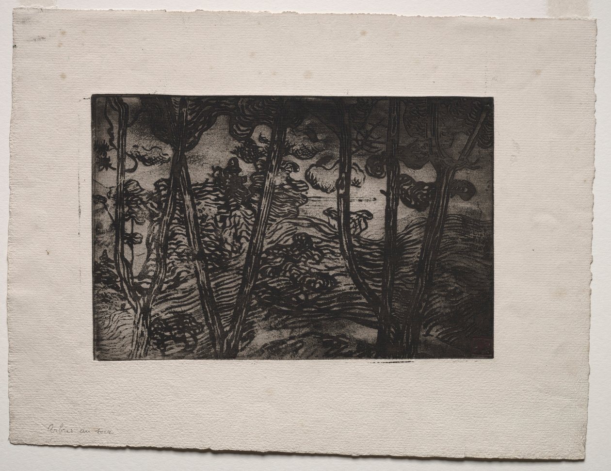 Fák éjjel, c. 1894. alkotó: Armand Séguin