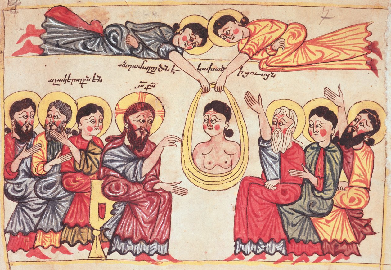 Betegek gyógyítása evangéliumból, 1200 körül alkotó: Armenian School