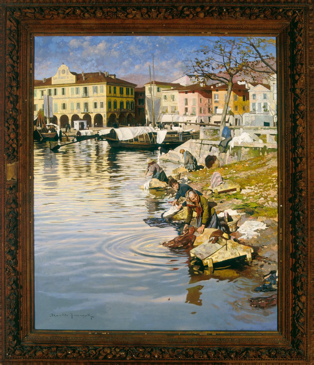 Pallanza mosónői, 1892 alkotó: Arnaldo Ferraguti