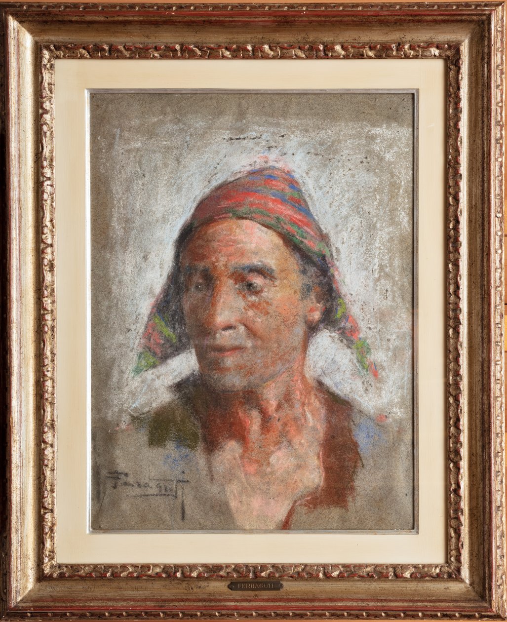 A színész (pasztell, vászon) alkotó: Arnaldo Ferraguti