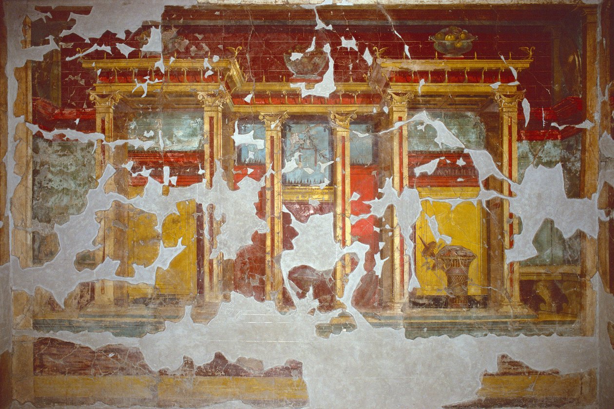 A Villa Poppaea csarnoka, Torre Annunziata (friss) alkotó: Arnaldo Vescovo
