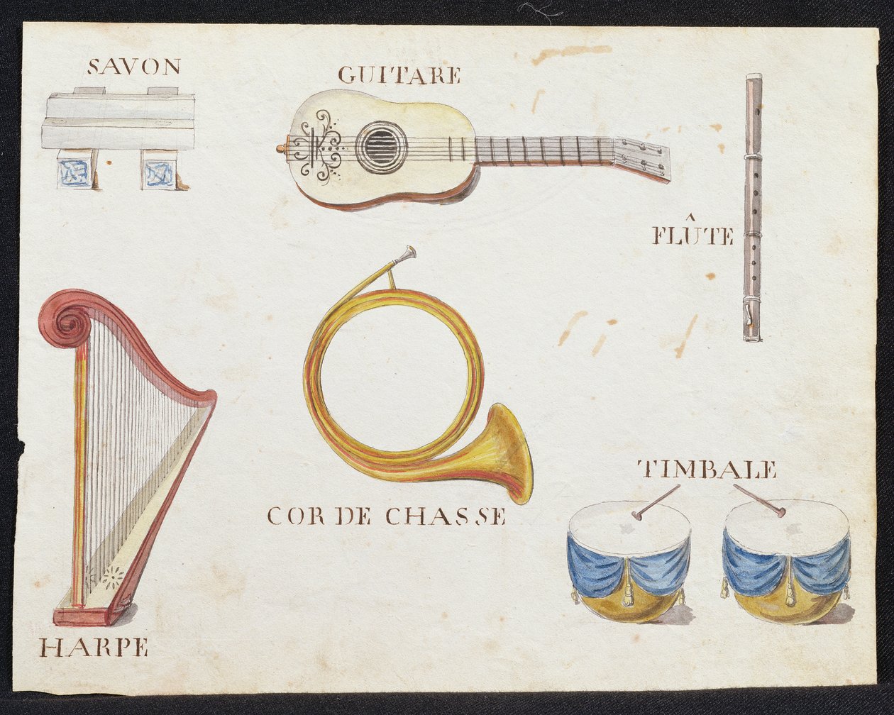 Illusztrációk az 1814-es francia ábécé könyvéből, pub. Charles Plante Fine Arts, 1814 alkotó: Arnaud de Beauregard