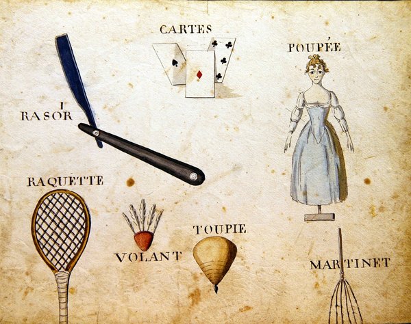 Illusztrációk az 1814-es francia ábécé könyvéből, pub. szerző: Charles Plante Fine Arts alkotó: Arnaud de Beauregard