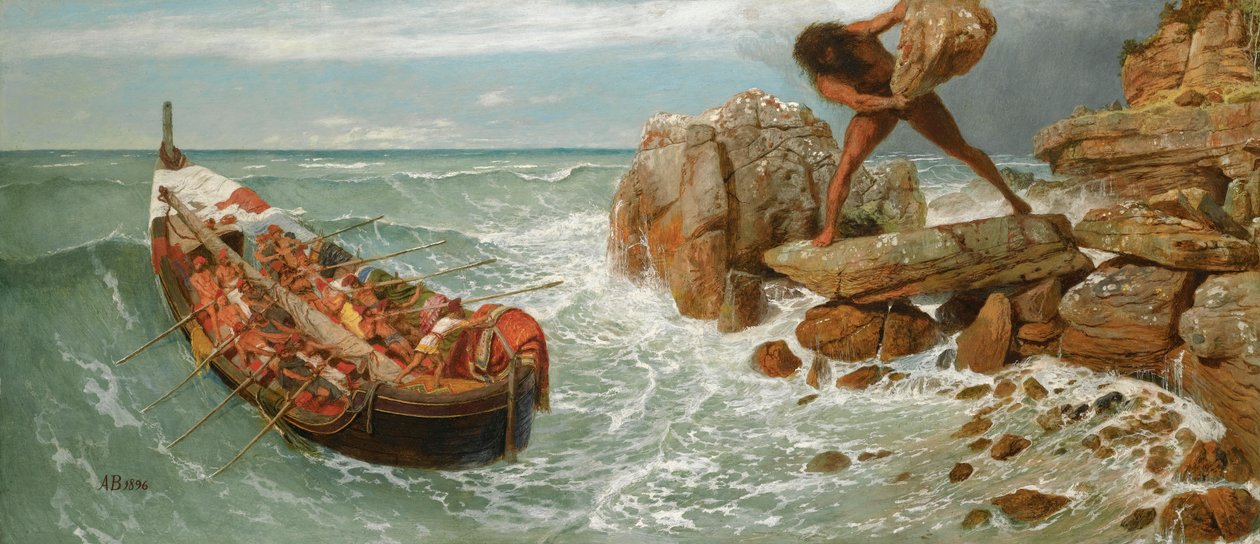 Odüsszeusz és Polifémosz alkotó: Arnold Böcklin