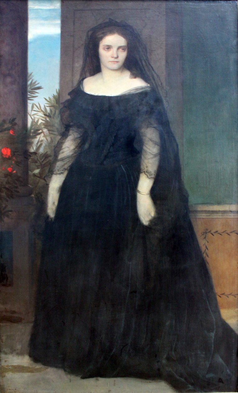 Fanny Janauschek színésznő portréja alkotó: Arnold Böcklin