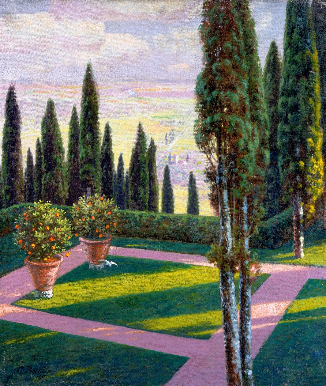 A Villa Fiesolana kertje alkotó: Arnold Böcklin