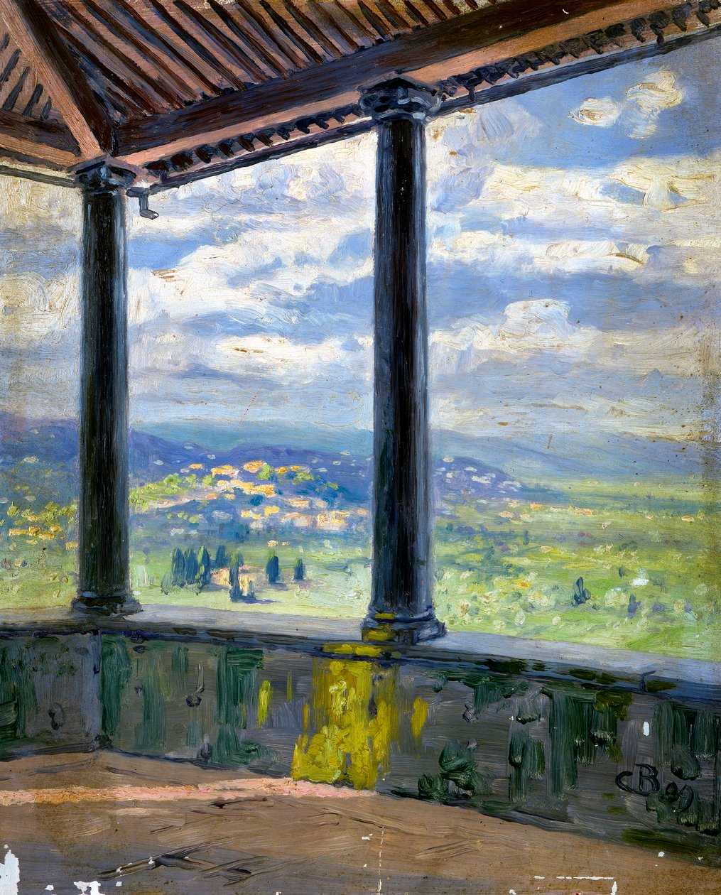 Toszkán táj alkotó: Arnold Böcklin