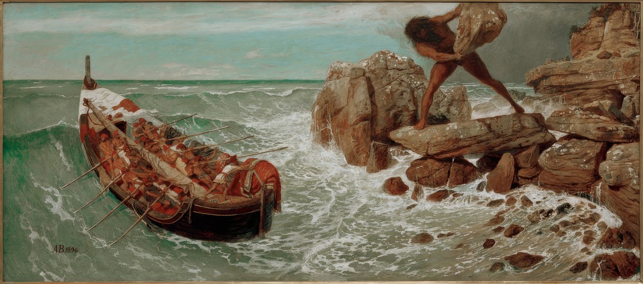Odüsszeusz és Polifémosz alkotó: Arnold Böcklin