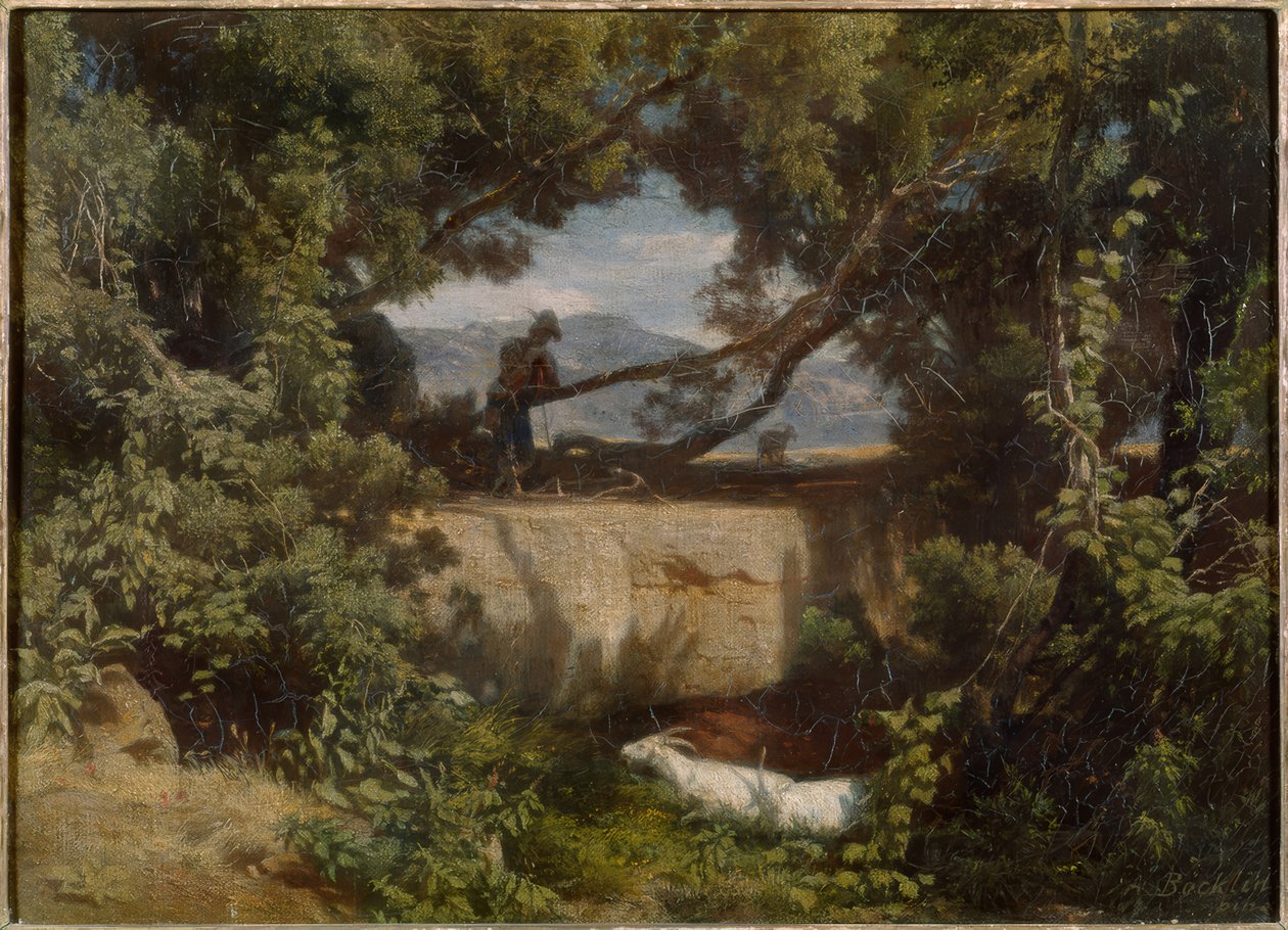 Kecskepásztor Campaniában alkotó: Arnold Böcklin