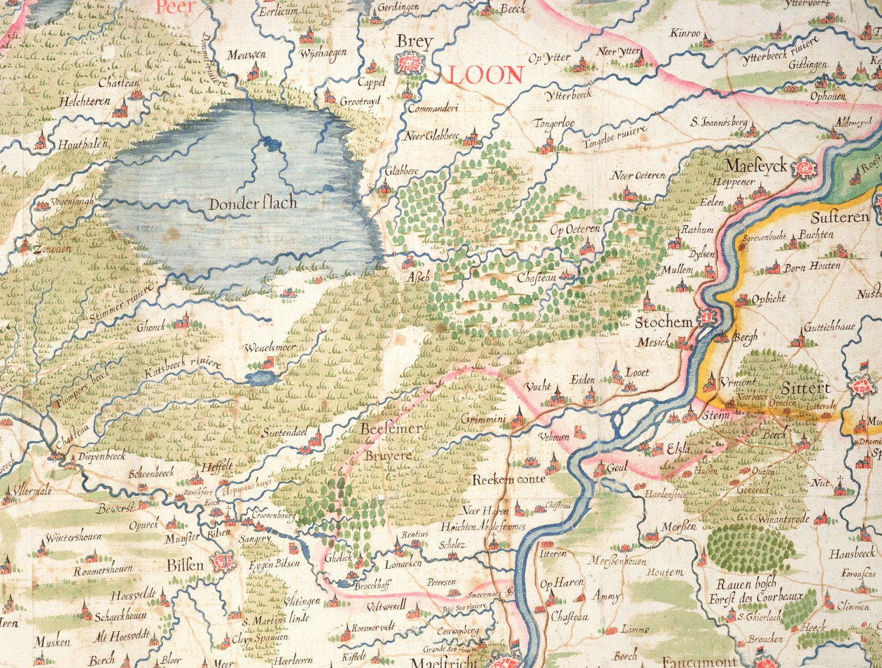 Flandria térképe a harmincéves háború idején (1618-48), a „Theater des guerres entre le roy d
