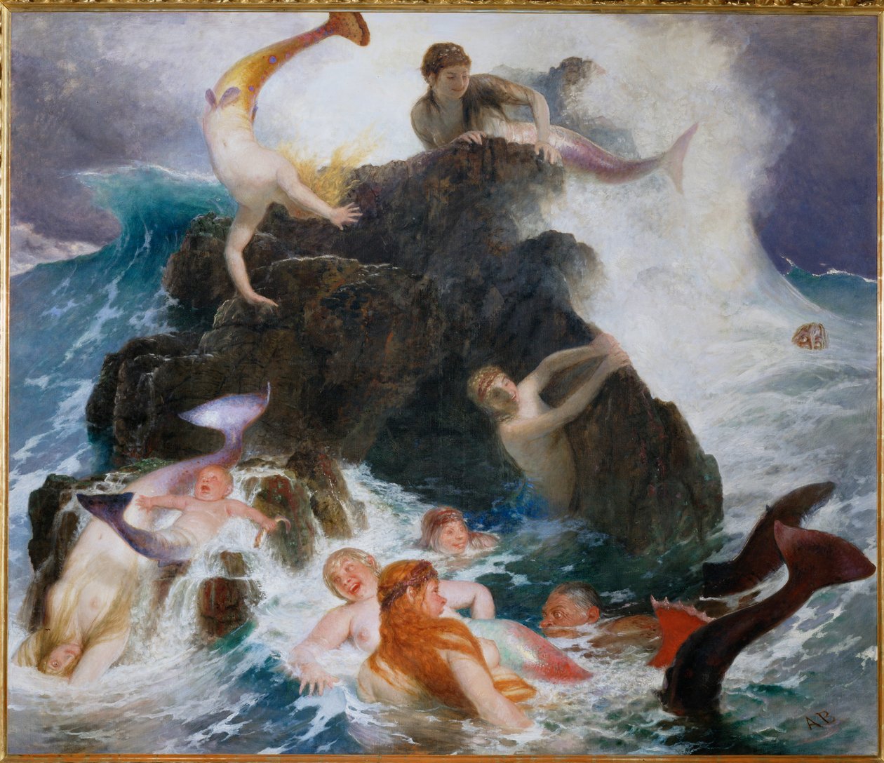 Das Spiel der Najaden - Playing nayades ... (festmény, vászon) alkotó: Arnold Böcklin