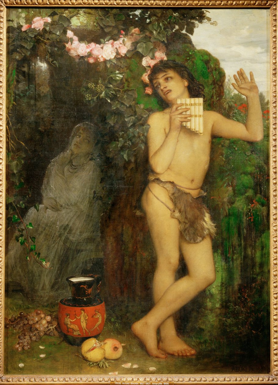 Die Klage des Schaefers - A pásztor panasza ... (festmény, vászon) alkotó: Arnold Böcklin