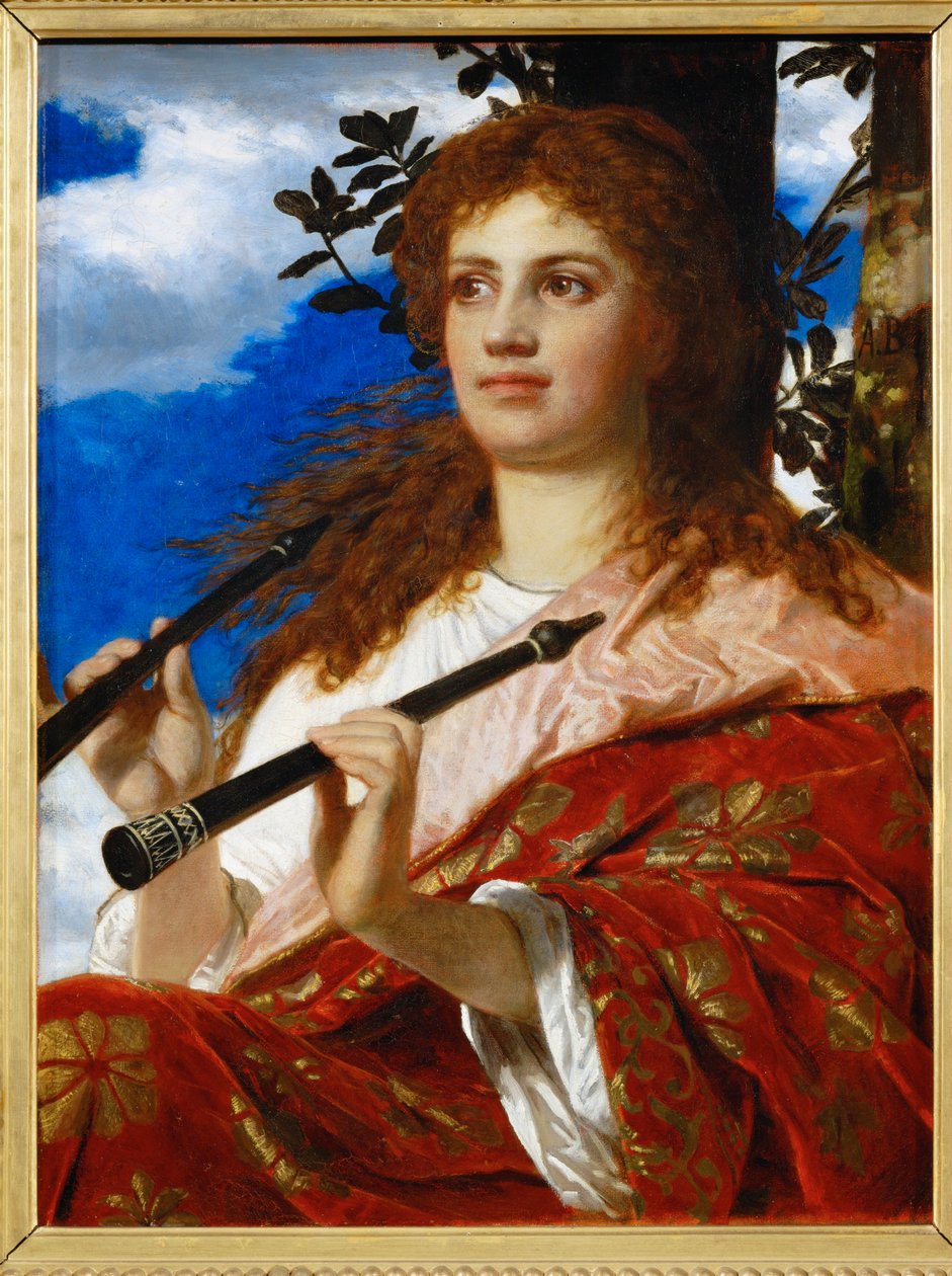 Die Muse des Anakreon - Anakreon múzsája ... (festmény, vászon) alkotó: Arnold Böcklin