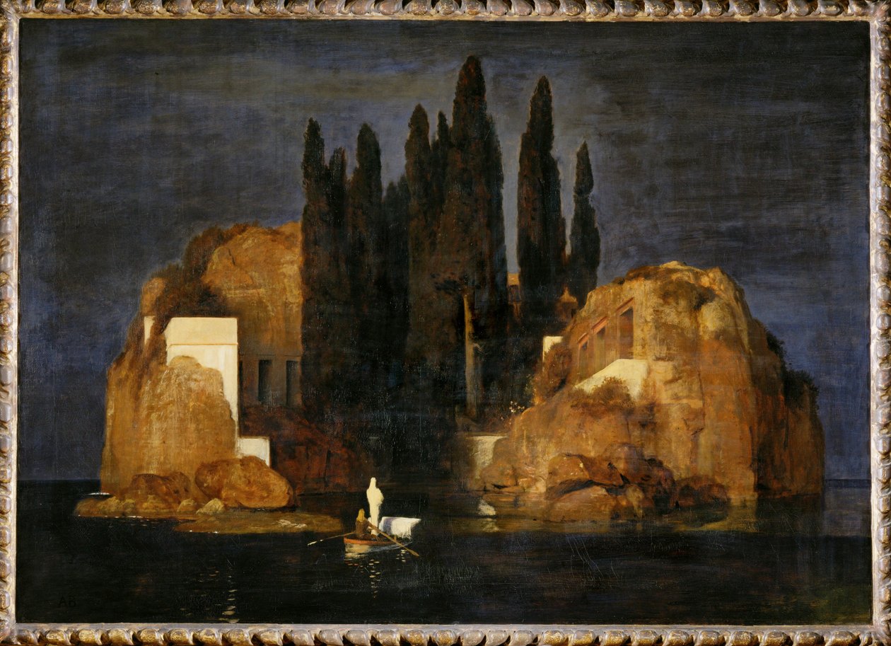 Die Toteninsel - Halottak szigete ... (olaj, vászon) alkotó: Arnold Böcklin