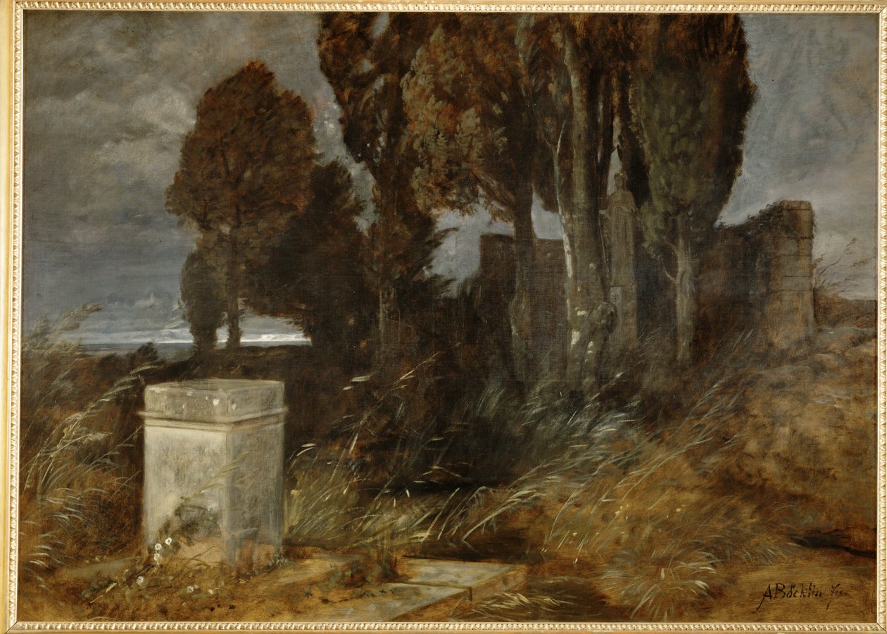 Heiligtum des Herakles - Hercules Sanctuary ... (festmény, vászon) alkotó: Arnold Böcklin