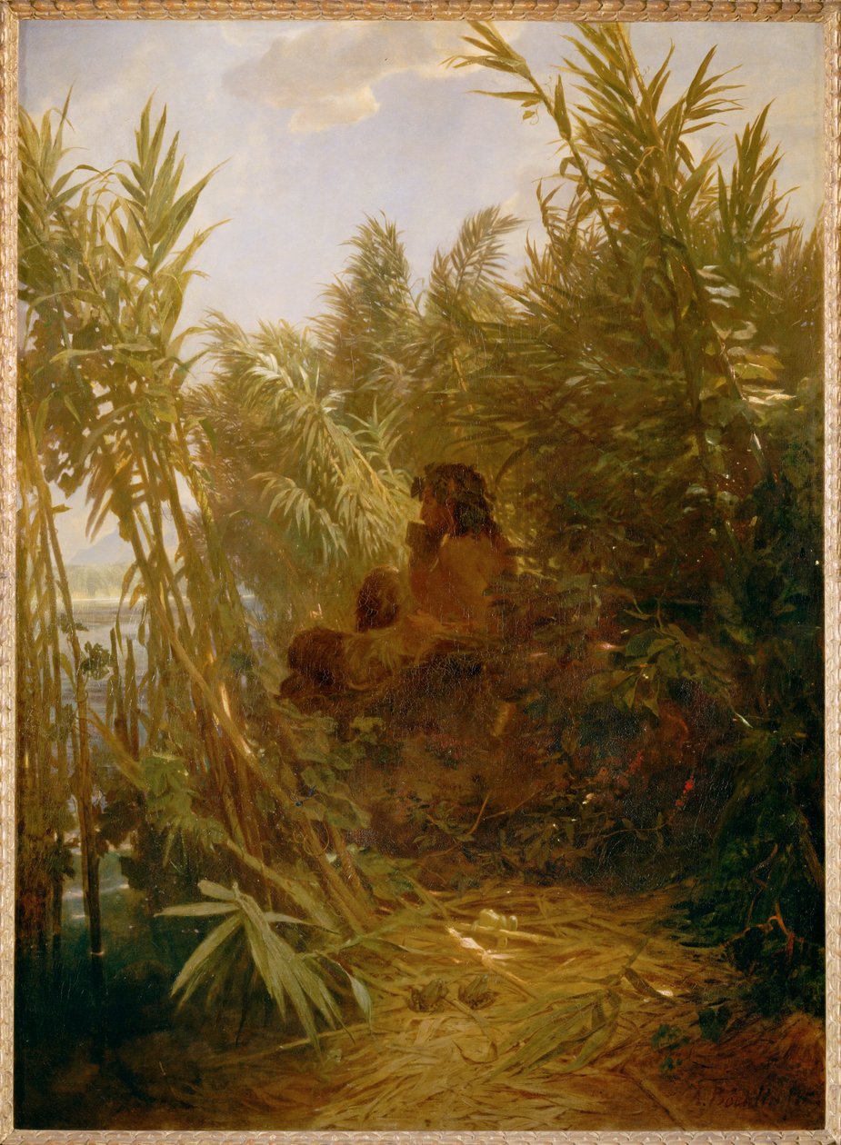 Pan im Schilf - Pan a nádasban ... (festmény, vászon) alkotó: Arnold Böcklin