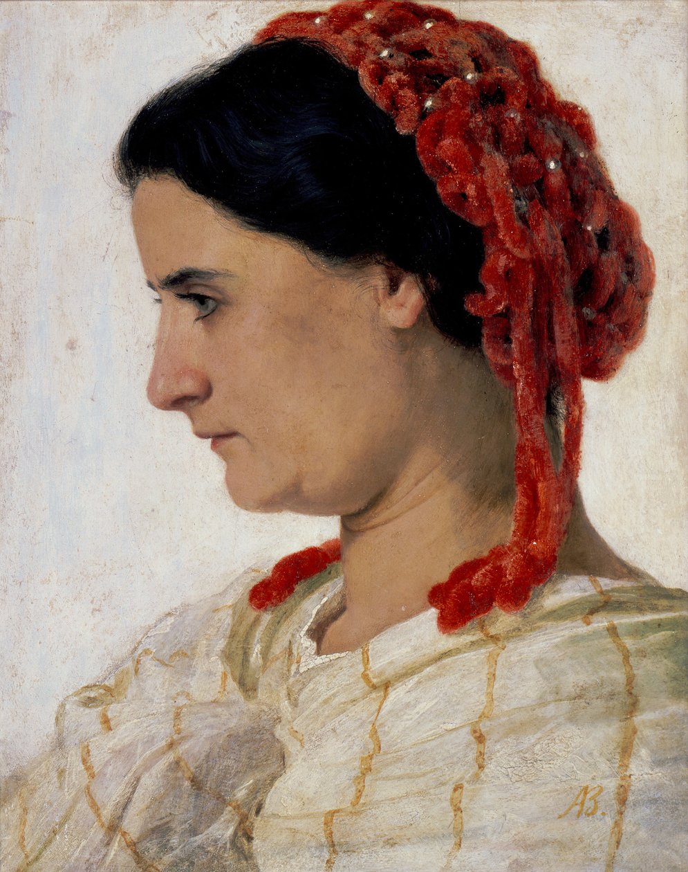 Angela Böcklin asszony portréja alkotó: Arnold Böcklin