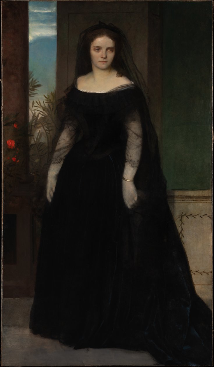 Fanny Janauschek színésznő portréja alkotó: Arnold Böcklin