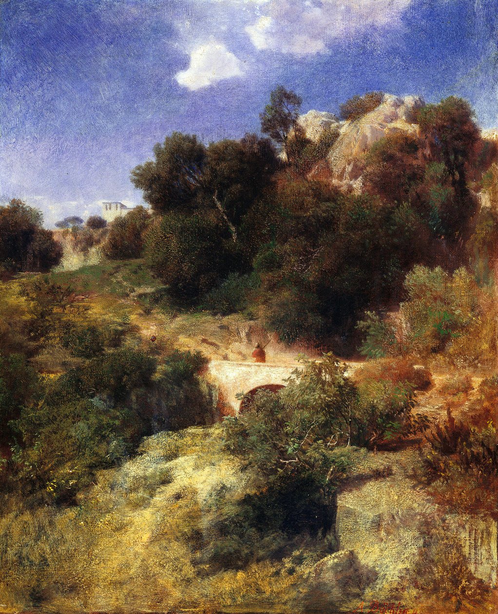 Római táj alkotó: Arnold Böcklin