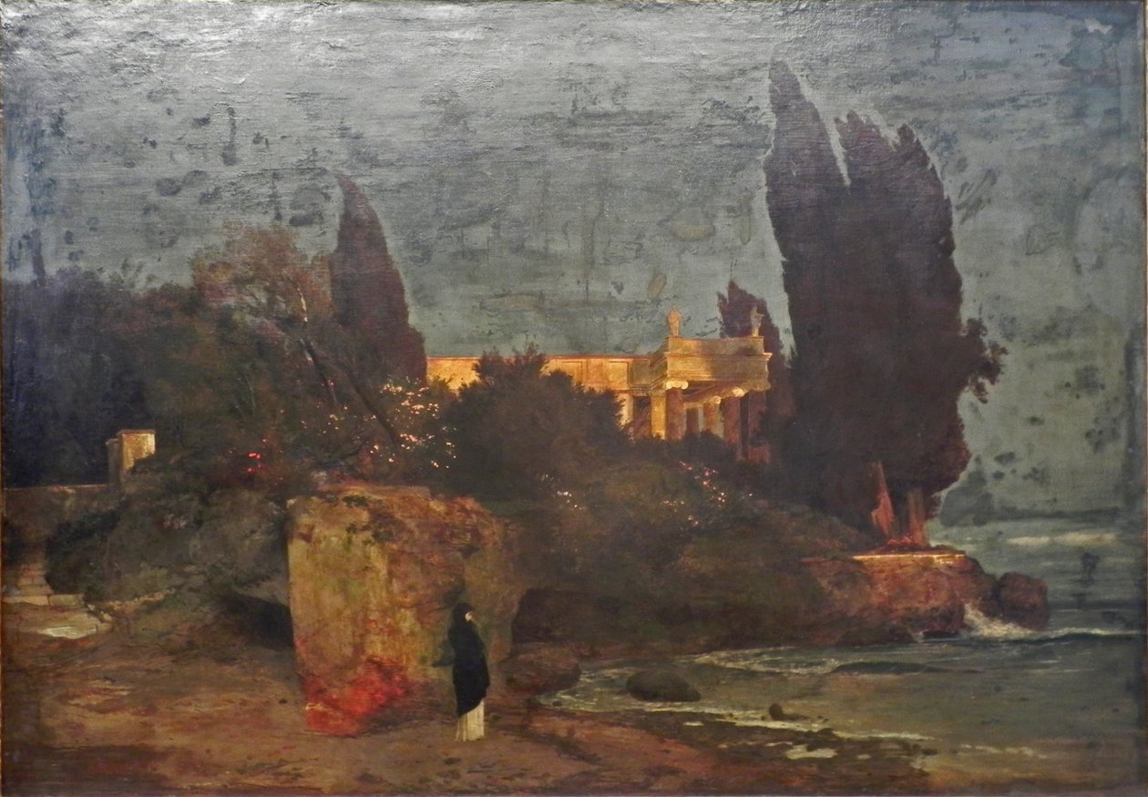 Villa a tengerparton, I. változat alkotó: Arnold Böcklin