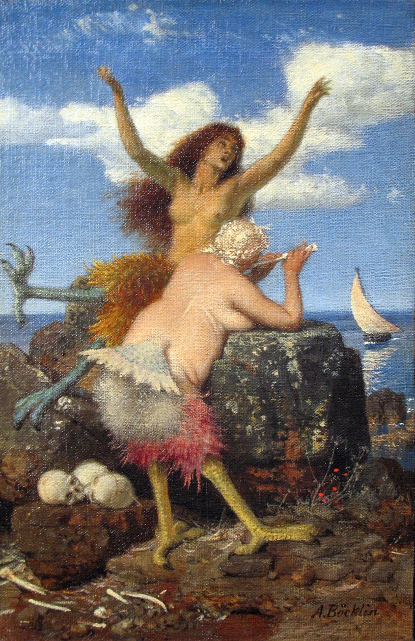 Németül:  Sirenen Sirens alkotó: Arnold Böcklin