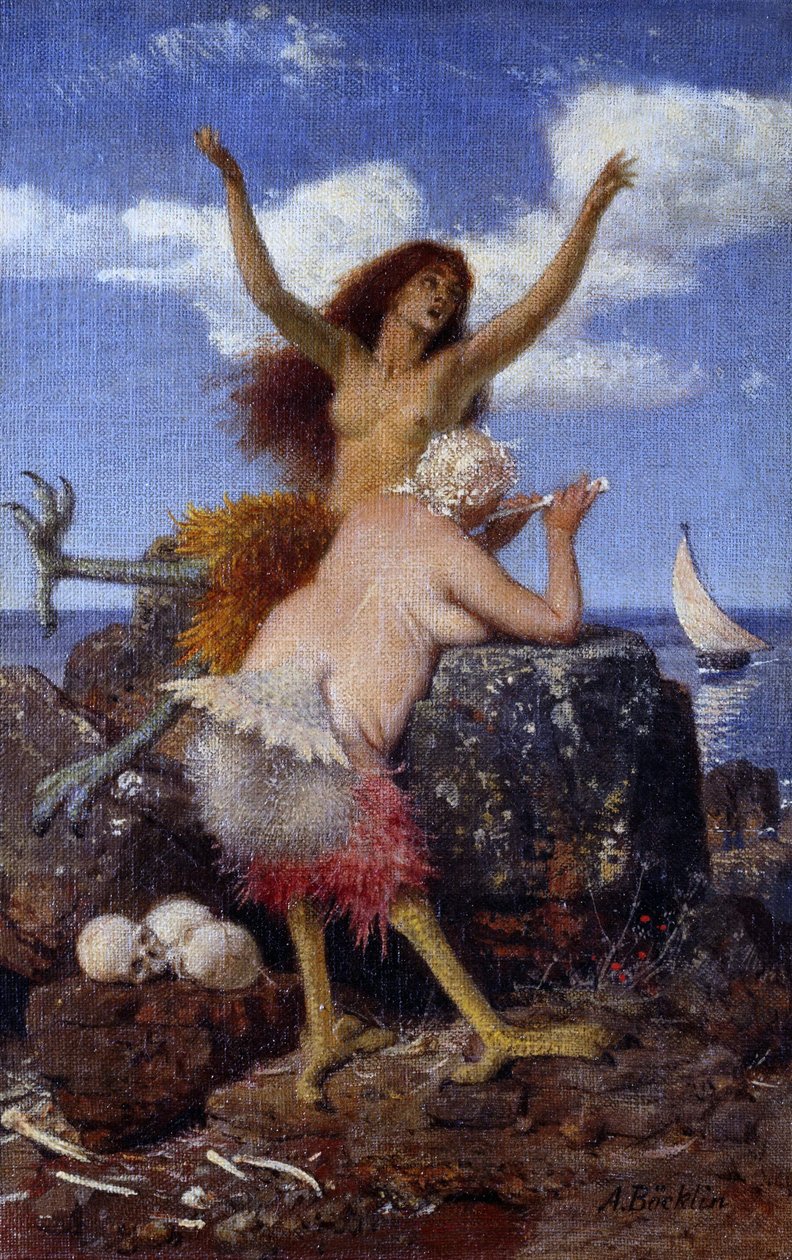 Németül:  Sirenen Sirens alkotó: Arnold Böcklin