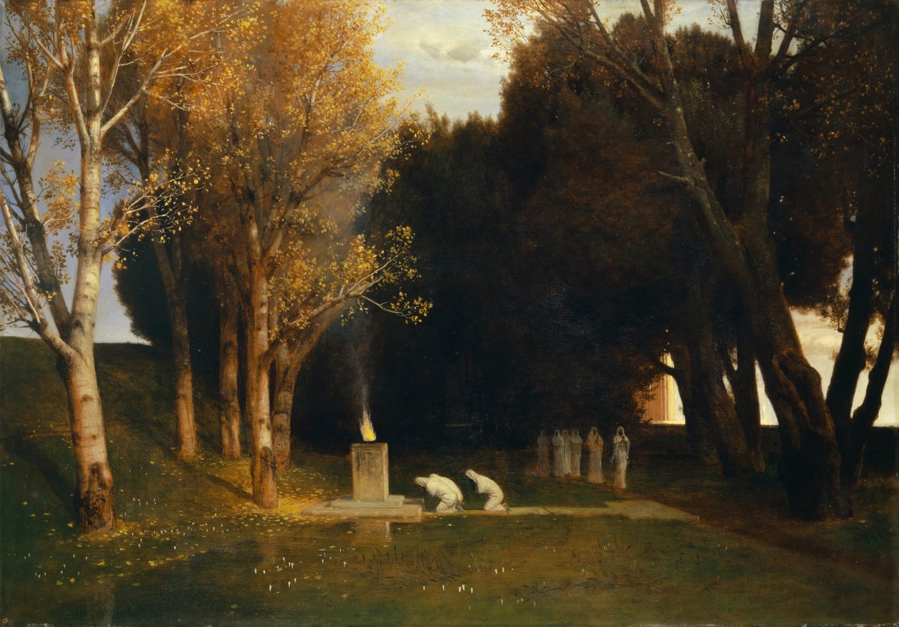 Szent liget alkotó: Arnold Böcklin