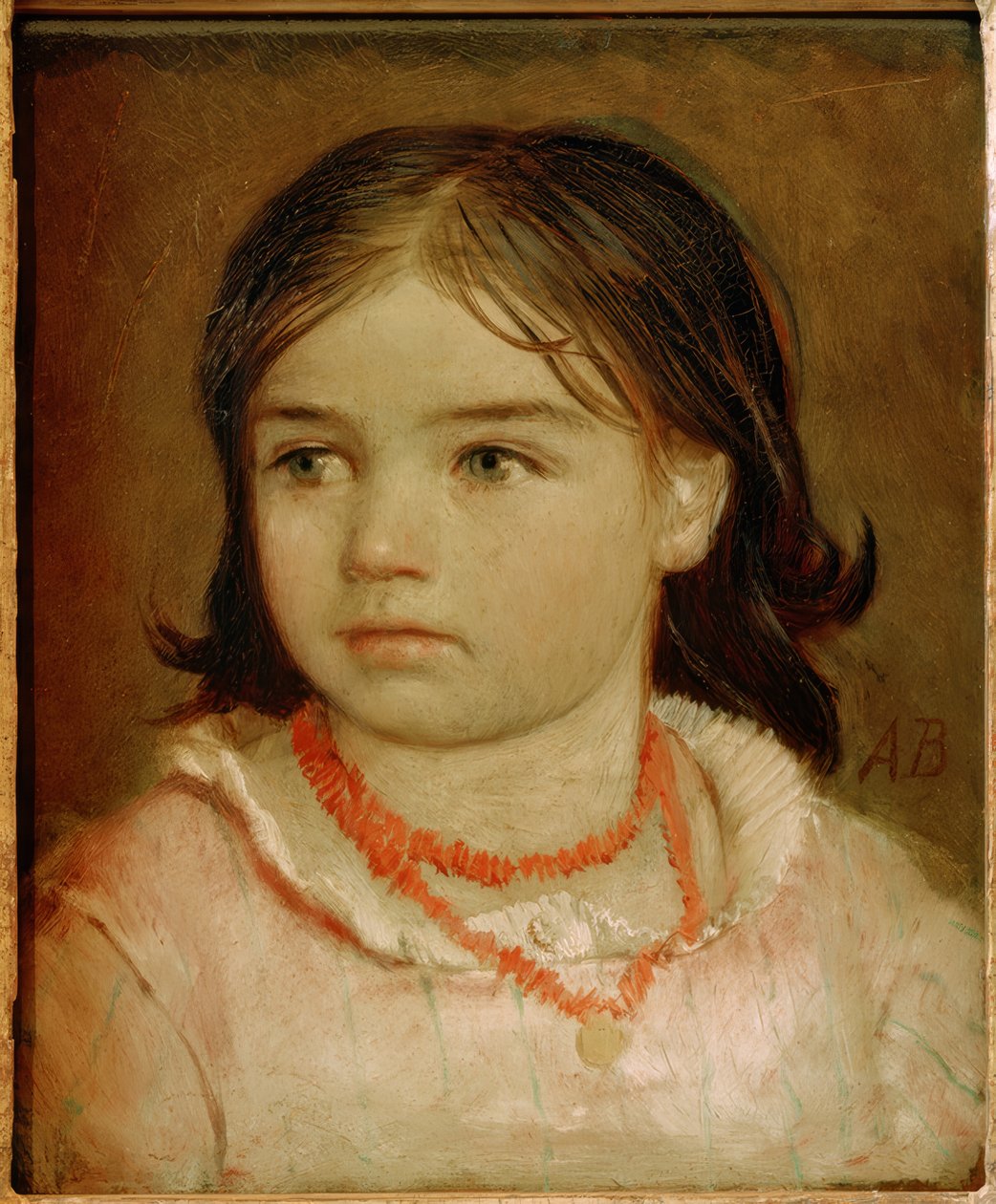 Lucia lányának gyermekportréja alkotó: Arnold Böcklin