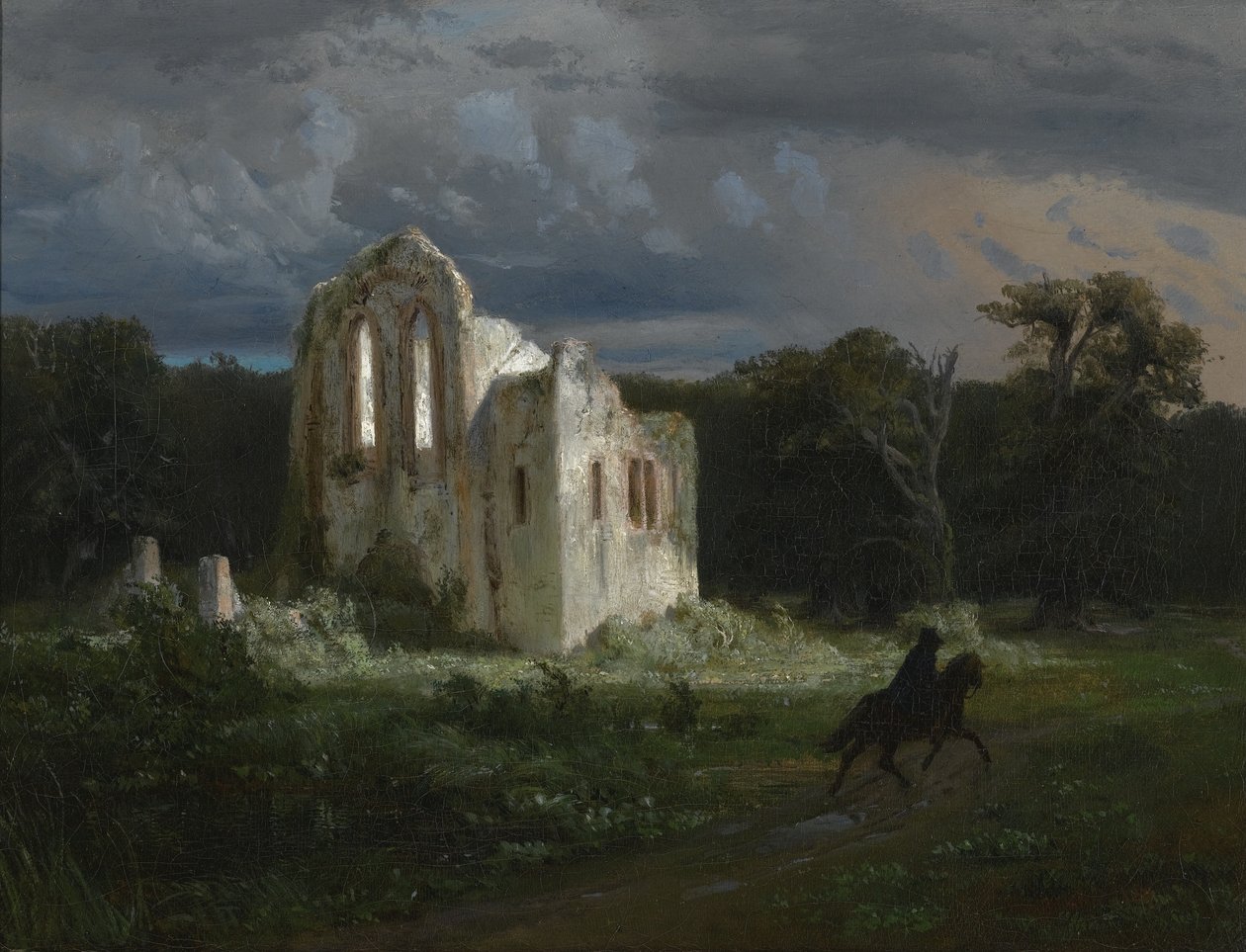 Holdfényes táj romokkal alkotó: Arnold Böcklin