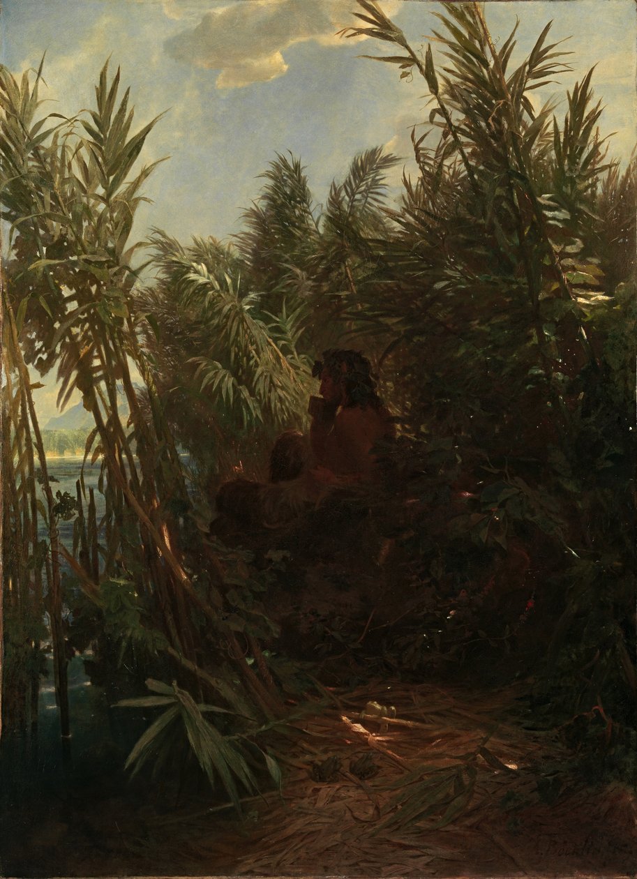 Pan a nádban, 1856-1857. alkotó: Arnold Böcklin