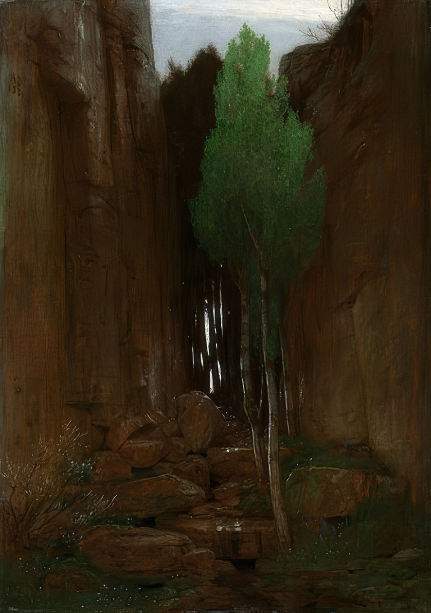 Forrás egy sziklás szurdokban. 1881 alkotó: Arnold Böcklin