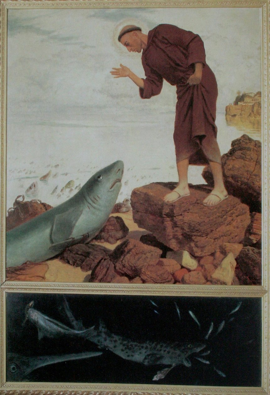 Szent Antal prédikál a halaknak alkotó: Arnold Böcklin