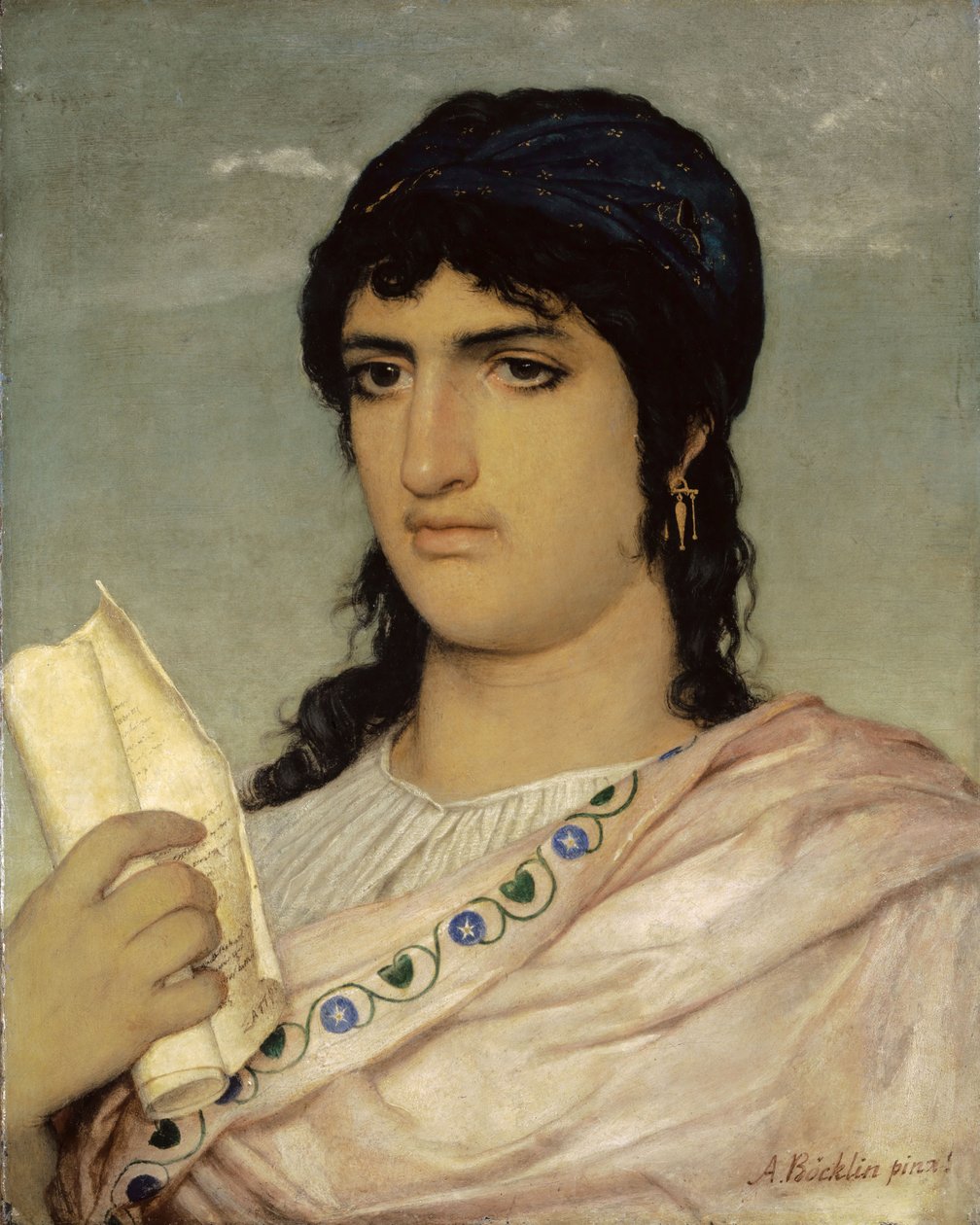 Sappho, 1862. alkotó: Arnold Böcklin