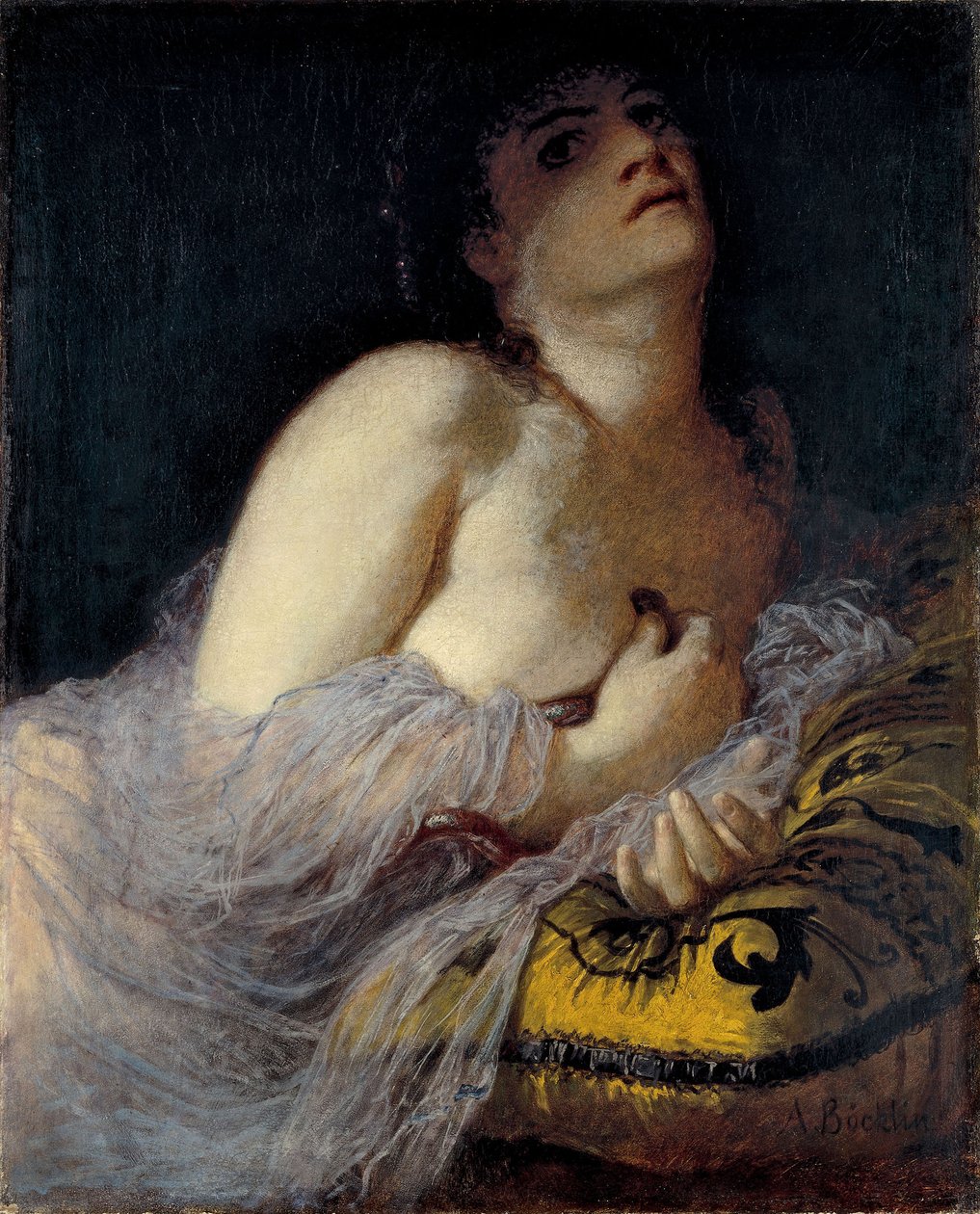 Kleopátra halála első verzió alkotó: Arnold Böcklin