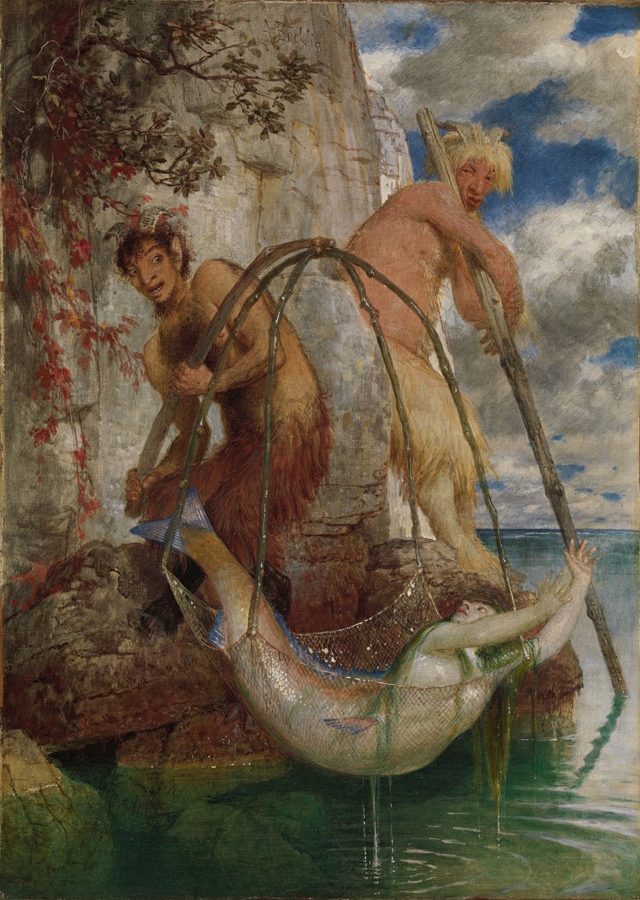 Két horgászserpenyő, 1874. alkotó: Arnold Böcklin
