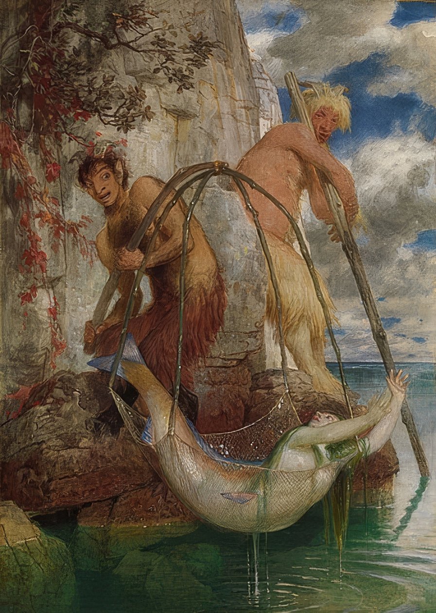 Két horgászpanel. 1874 alkotó: Arnold Böcklin
