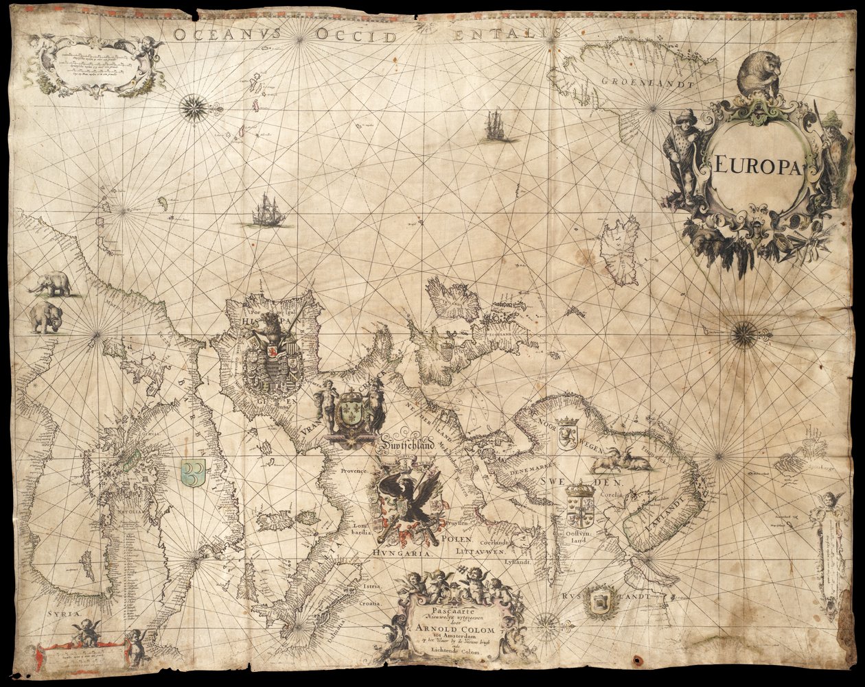 Európa; Pascaarte de Arnold Colom (1660) alkotó: Arnold Colom