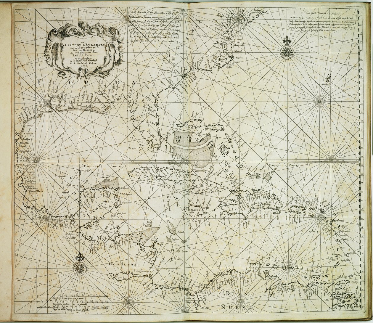 A barbadosi Carybsche Eylanden a mexikói kanyarig alkotó: Arnold & Colom Jacob Aertsz (1600 73) Colom