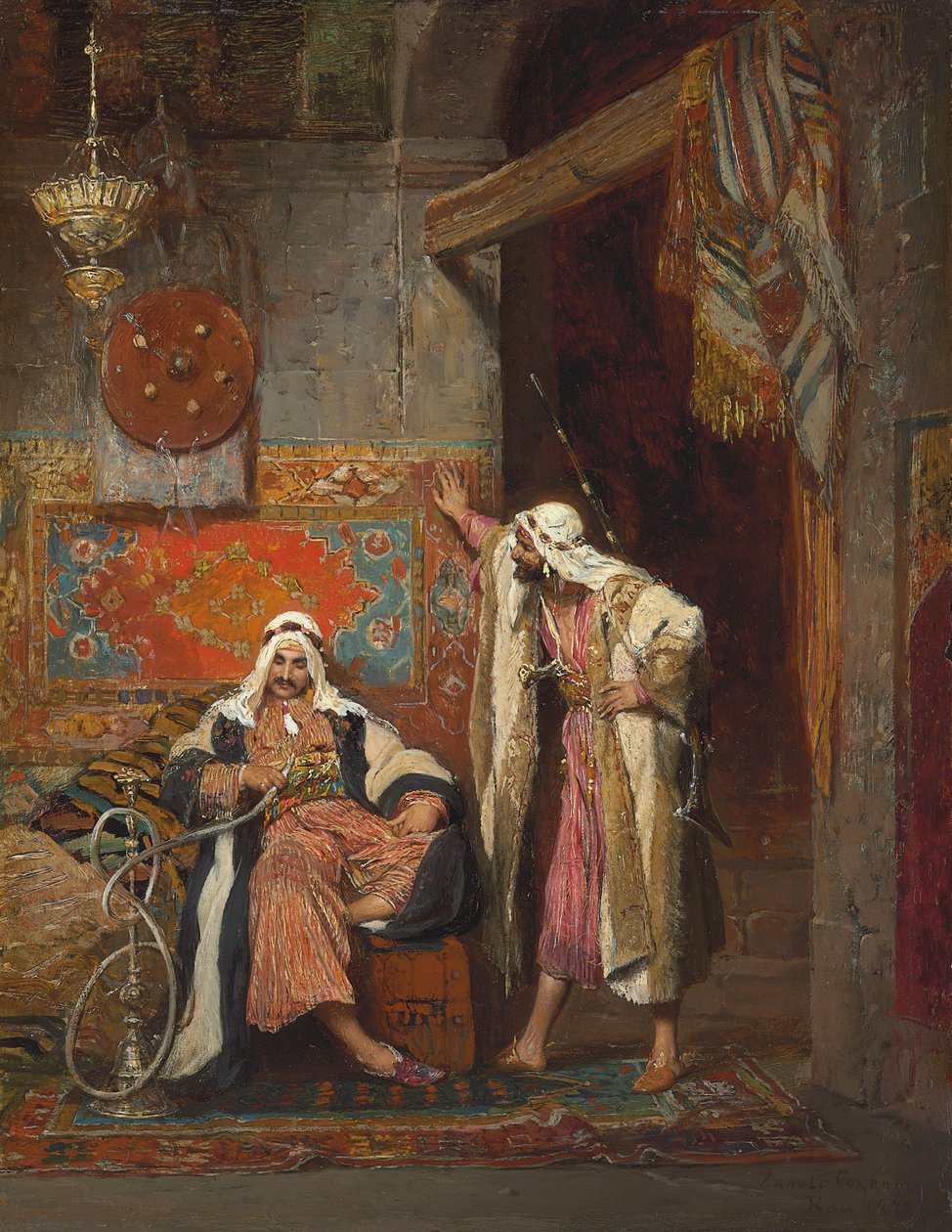Egy tétlen beszélgetés, 1872 alkotó: Arnold Corrodi