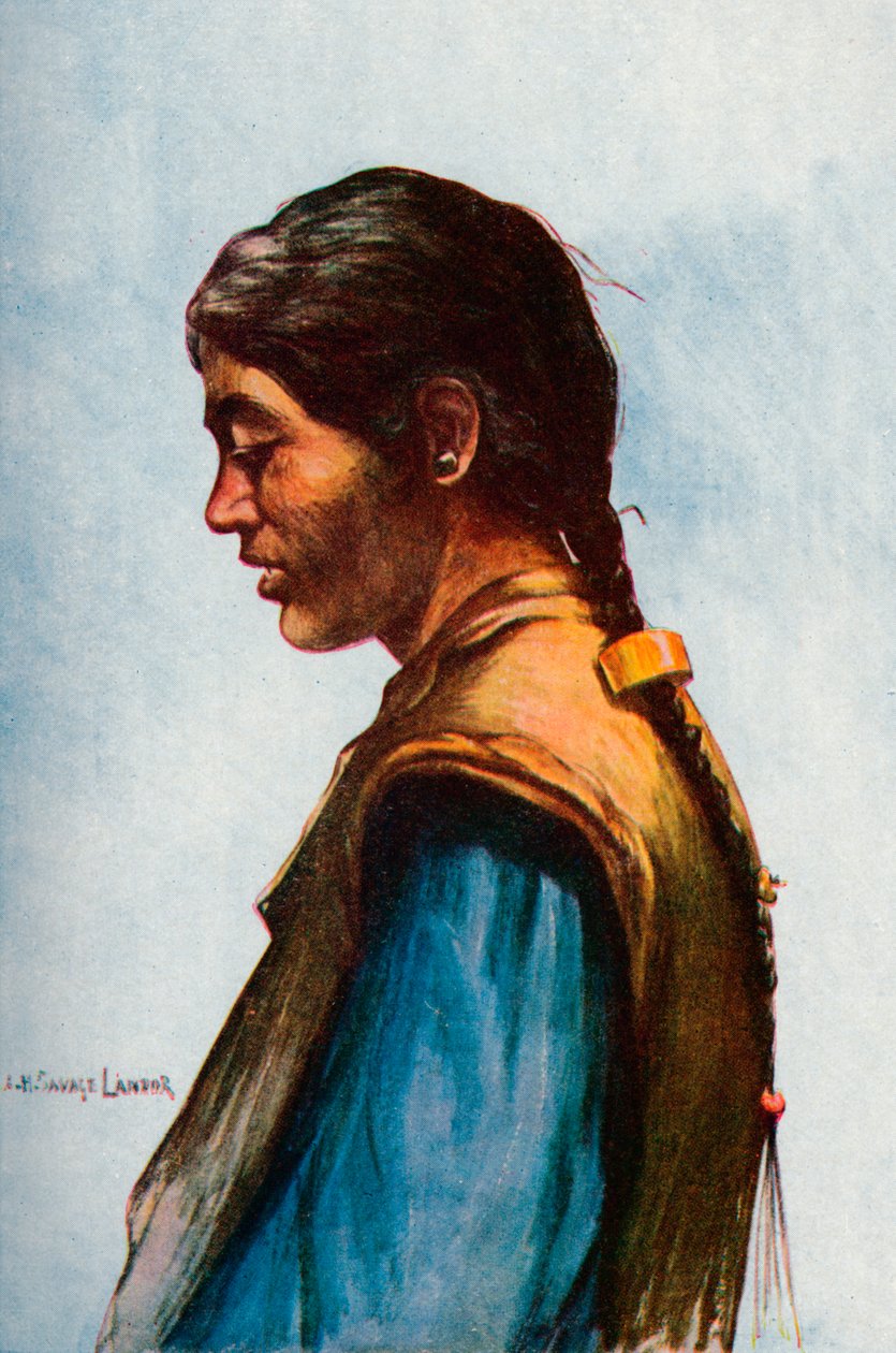 "Egy tipikus tibeti", 1913 alkotó: Arnold Henry Savage Landor