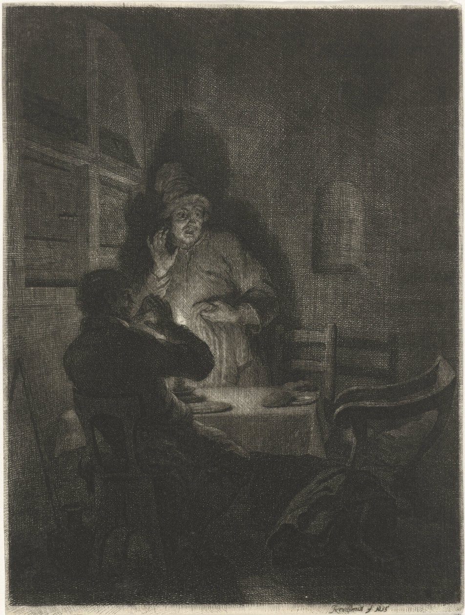 Étkezés Emmausban alkotó: Arnold Houbraken