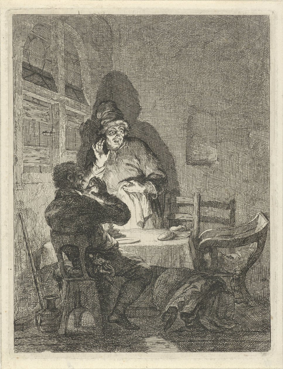Étkezés Emmausban alkotó: Arnold Houbraken
