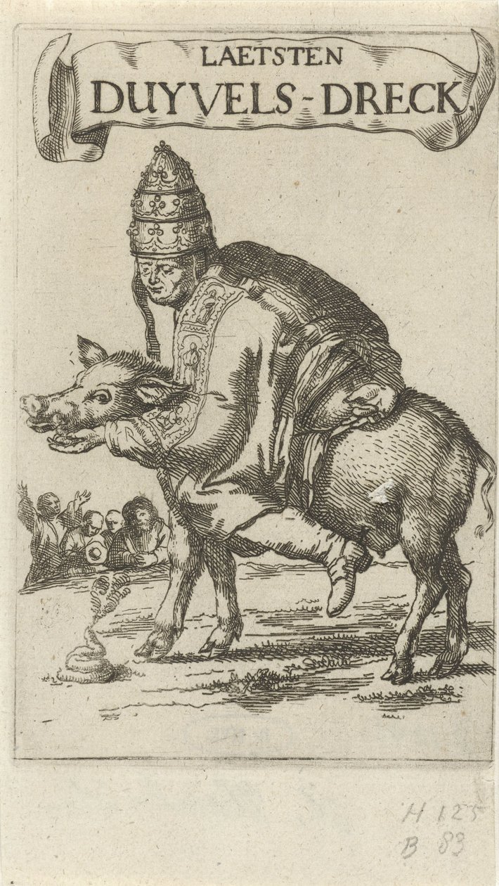 Szünet egy disznónál Címlap ehhez: J. Lydius, Laetsten duyvels-dreck, 1687 alkotó: Arnold Houbraken