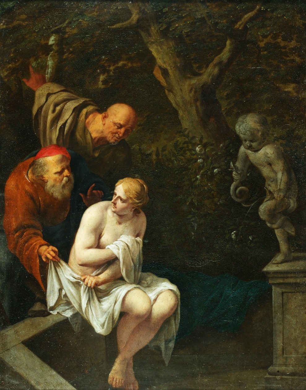 Susannah és a vének (olaj, réz) alkotó: Arnold Houbraken